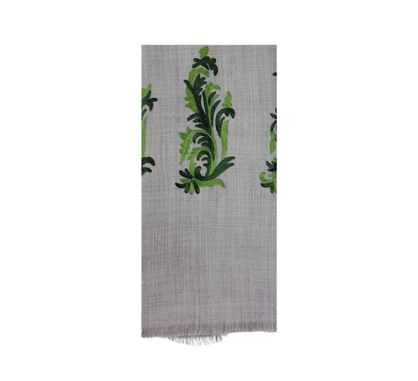 Acanthus Stole Pashmina & Scarves Fern Green 