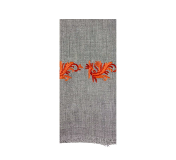 Acanthus Wave Stole Pashmina & Scarves Burnt Orange 