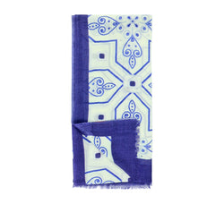 Blue Mosaic Stole Pashmina & Scarves 