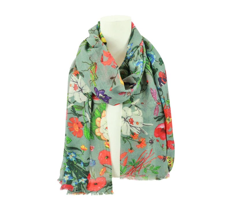 Bugs And Blooms Stole Pashmina & Scarves 