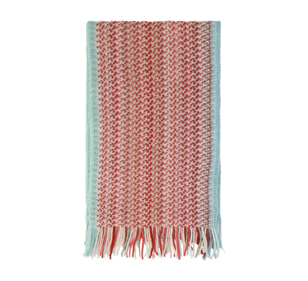 Cashmere Knitted Speckled Scarf Pashmina & Scarves Blue / Red 