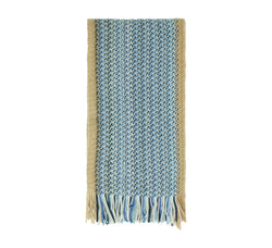 Cashmere Knitted Speckled Scarf Pashmina & Scarves Light Brown / Blue 