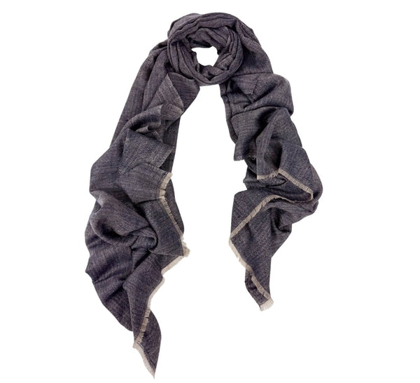 Fine Herringbone Cashmere Stole Pashmina & Scarves 