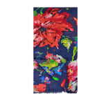 Floral Burst Stole Pashmina & Scarves Midnight Blue 