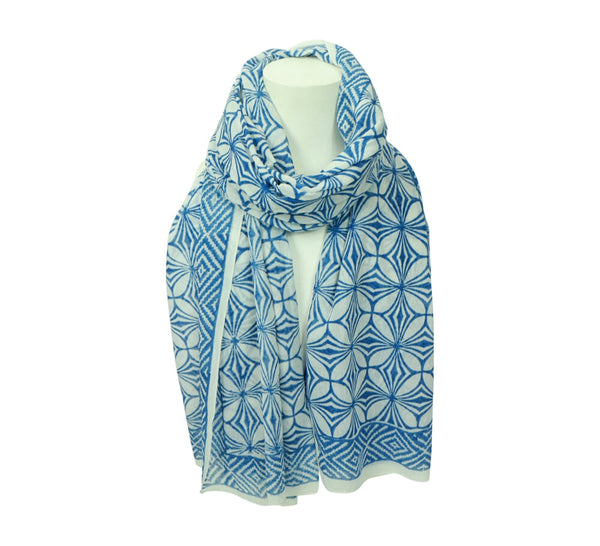 Geometric Tile Shawl Pashmina & Scarves 