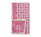 Geometric Tile Shawl Pashmina & Scarves Pink 