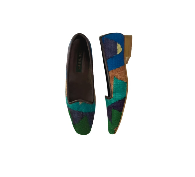 Ladies Kilim Slippers EU37 / UK4 Kilim Slippers/Trainers Turquoise 