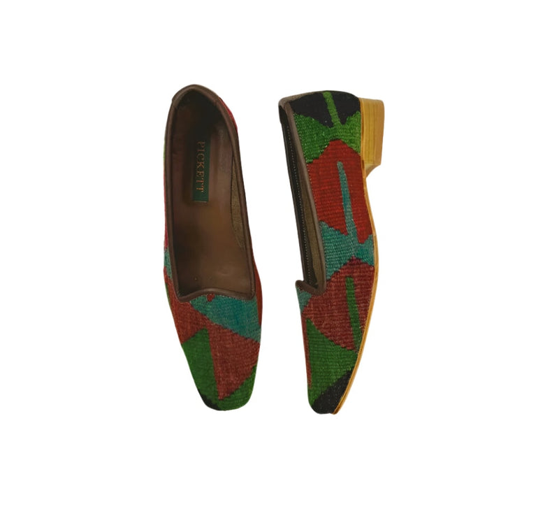 Ladies Kilim Slippers EU39 / UK6 Kilim Slippers/Trainers Green 