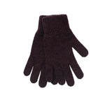 Ladies Lambswool Gloves Textiles Aubergine 