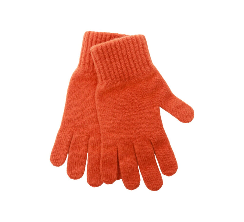 Ladies Lambswool Gloves Textiles Burnt Orange 