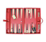 Large Backgammon Set Games Red / Black / Ivory 