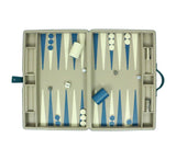 Large Backgammon Set Games Teal / Ivory / Royal Blue 