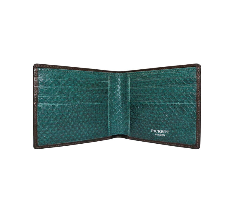 Ligne de Poisson Short Wallet Wallets Dark Brown / Green 