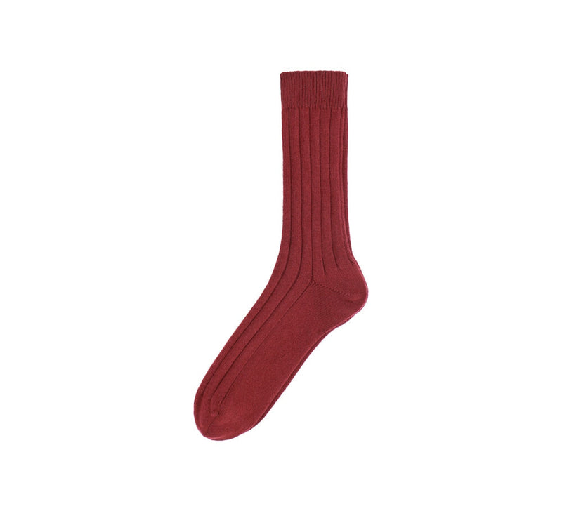 Men's Cashmere Socks Textiles 8-10 Burgundy 