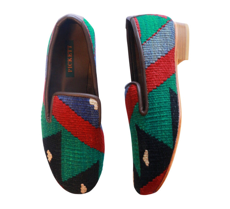 Men's Kilim Slippers EU42 / UK8 Kilim Slippers/Trainers Dark Green 