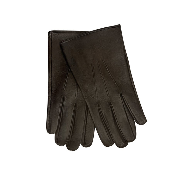 Men's Touchscreen Silk Lined Gloves Gloves Dark Brown 8 