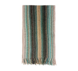 Multi Stripe Knitted Scarf Pashmina & Scarves Dusty Pink 