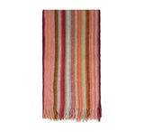 Multi Stripe Knitted Scarf Pashmina & Scarves Magenta 