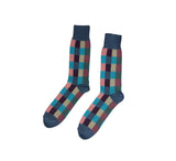 Multicoloured Square Socks Textiles Grey / Aqua 