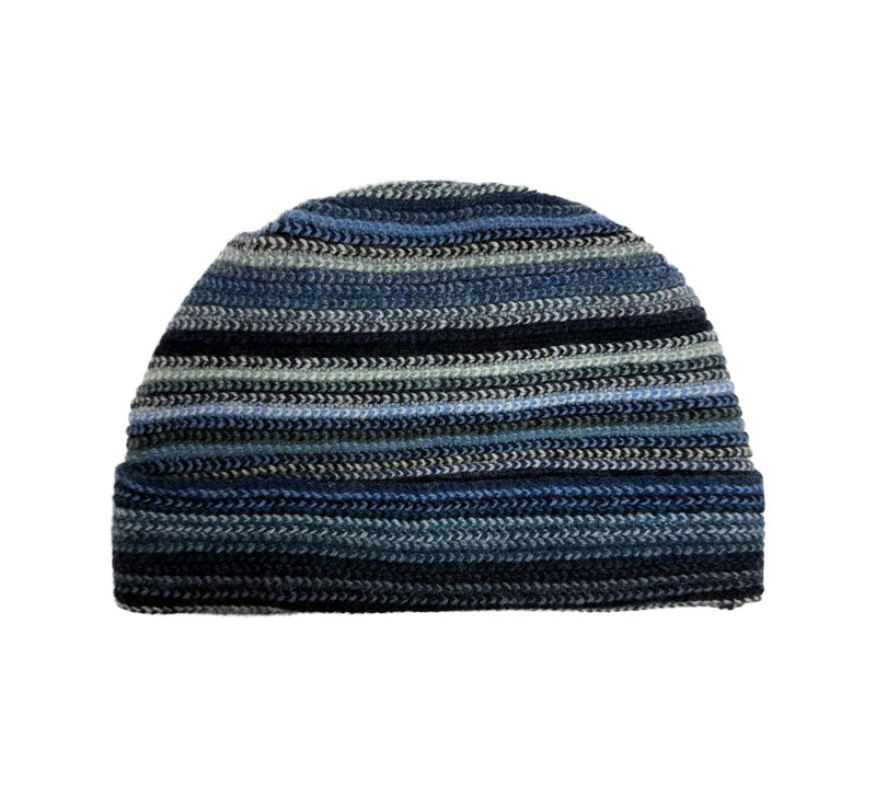 Multistripe Lambswool Hat Textiles Blue 