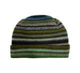 Multistripe Lambswool Hat Textiles Forest Green 