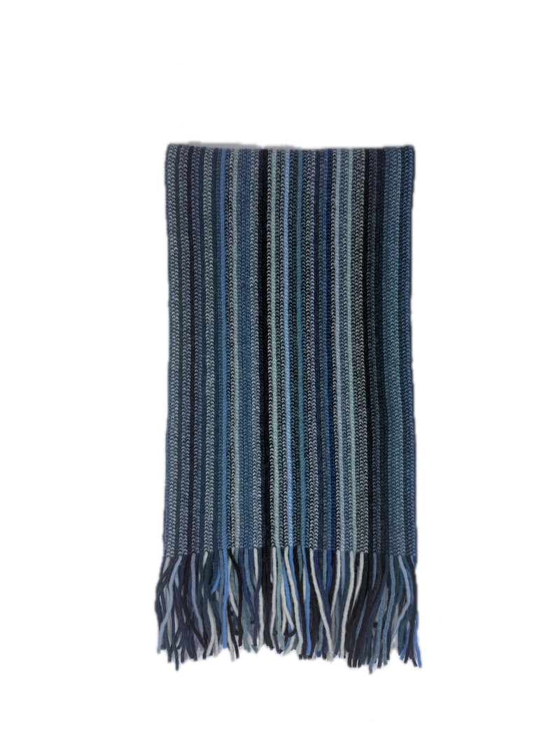 Multistripe Lambswool Scarf Pashmina & Scarves Blue 