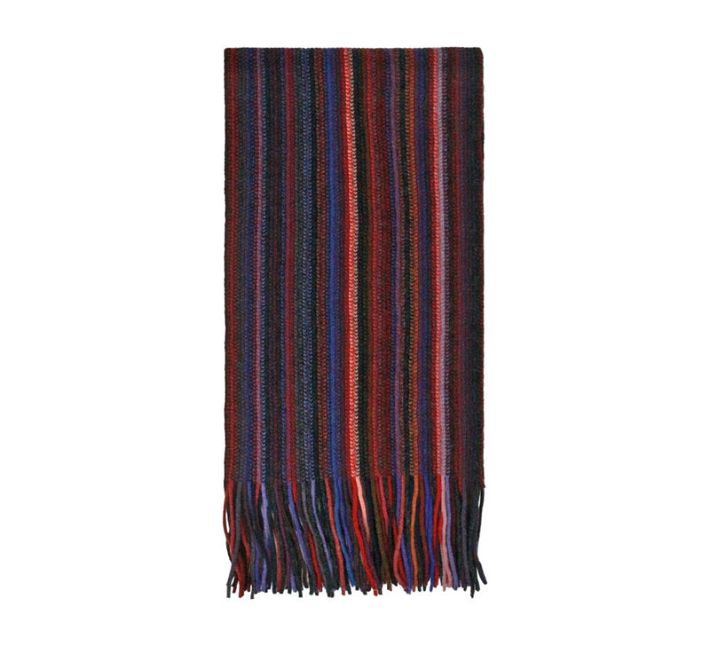 Multistripe Lambswool Scarf Pashmina & Scarves Raspberry 