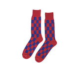 Square Socks Textiles Red / Royal Blue 