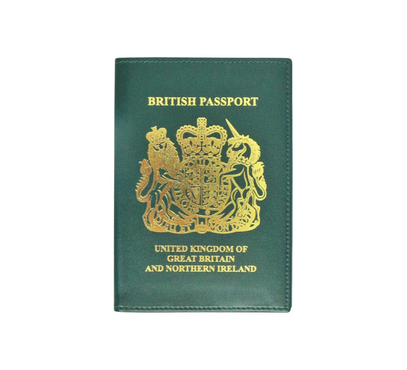 British Passport Cover Travel Accessories Dark Green 