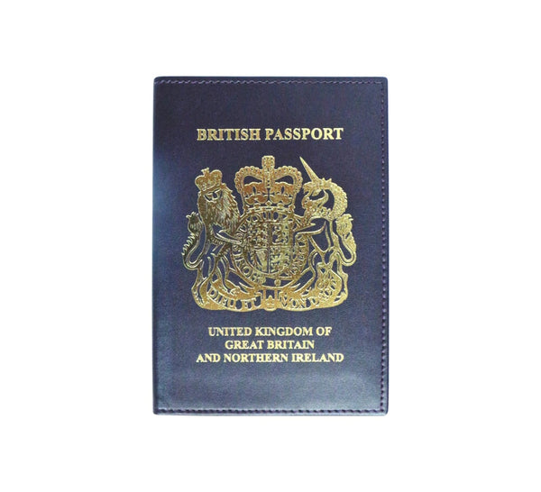 UK Passport Cover Travel Accessories Navy 