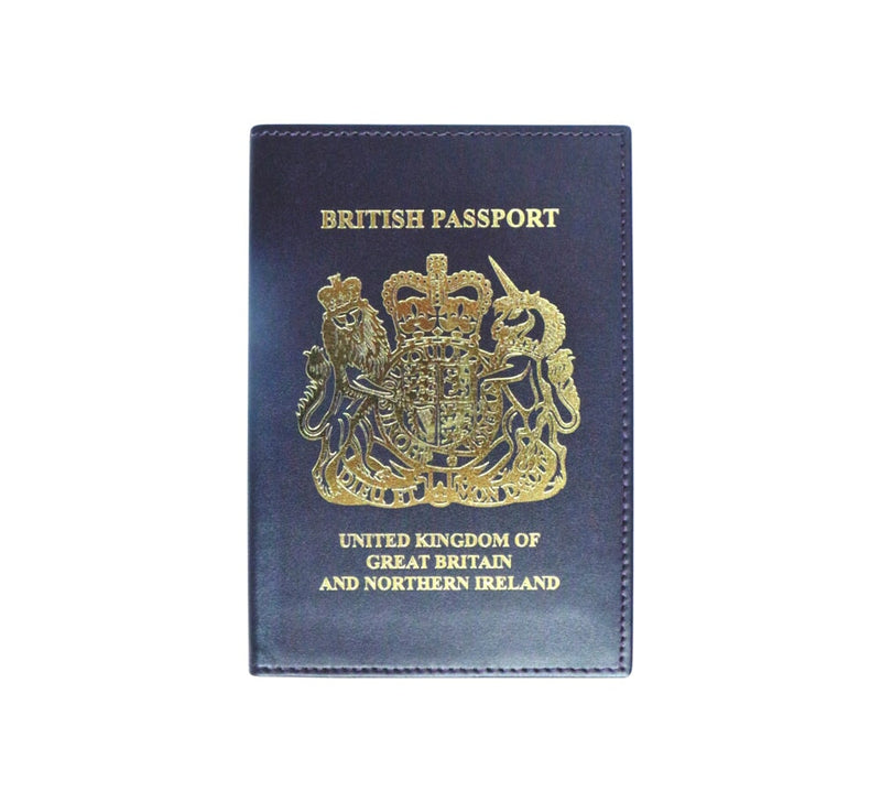 British Passport Cover Travel Accessories Navy 