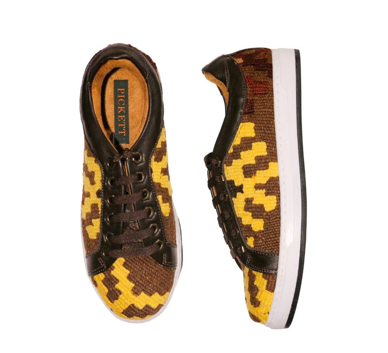 Authentic Louis Vuitton Men’s Trainers Sneakers Yellow/Brown Size 11