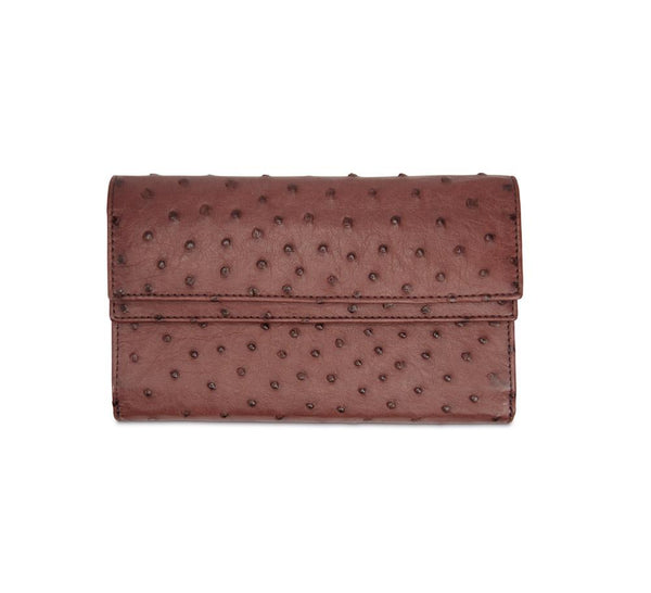 Louis Vuitton Zippy Wallet Ostrich Leather Burgundy - Sale