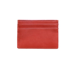 Flat Card Case Credit Card Case Orange Lambskin 