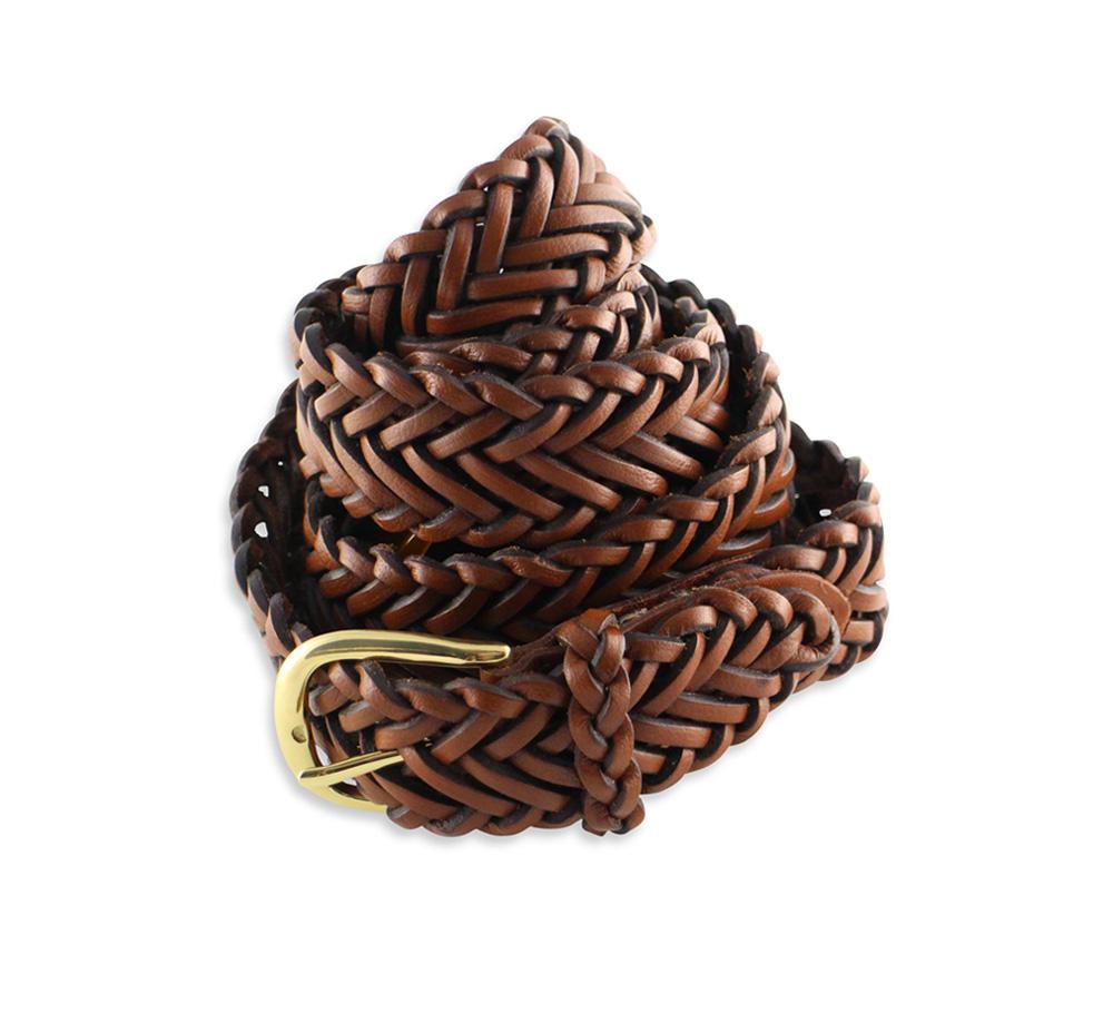 Plaited leather belt mens best sale