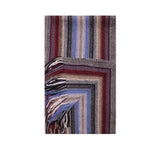 Multi Stripe Knitted Scarf Pashmina & Scarves Burgundy 