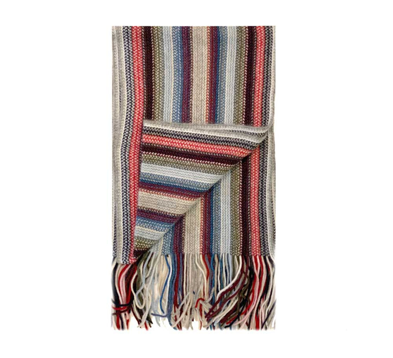 Multi Stripe Knitted Scarf - Pickett London